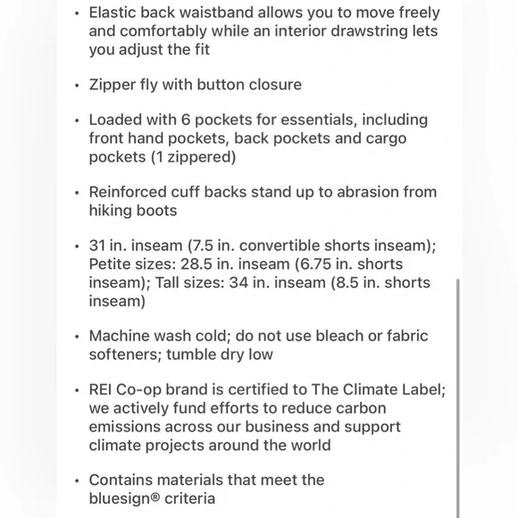 REI co-op sahara convertible pants size 6 - Picture 9 of 16